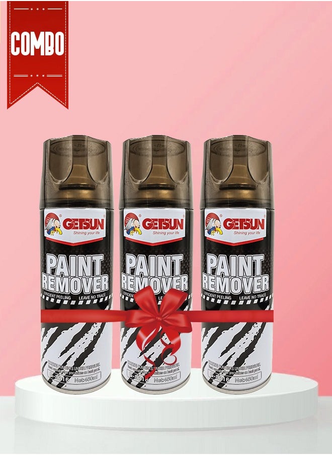 GETSUN - Combo - Buy 3PC GETSUN Paint Remover Spray Multi Purpose Advanced Paint Remover Spray Efficient Peeling Leave No Trace 450ml G8216 - Image 1