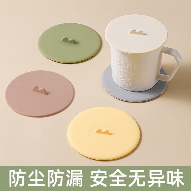 Silicone Cup Mat Applicability High Dustproof, High Temperature Resistance And No Odor Easy To Clean Silicone Cup Lid Round Multicolor - Image 2