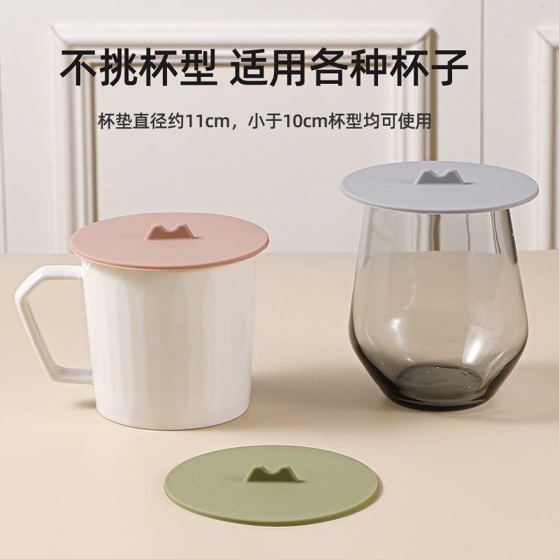 Silicone Cup Mat Applicability High Dustproof, High Temperature Resistance And No Odor Easy To Clean Silicone Cup Lid Round Multicolor - Image 5