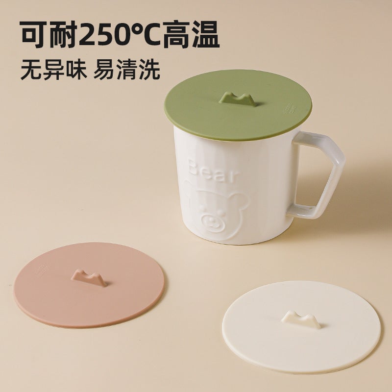 Silicone Cup Mat Applicability High Dustproof, High Temperature Resistance And No Odor Easy To Clean Silicone Cup Lid Round Multicolor - Image 3