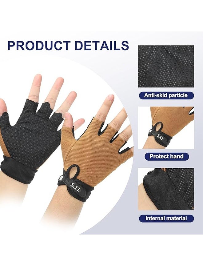 5.11 2 Pairs Workout Gloves for Men and Women, Exercise Gloves for Weight Lifting, Cycling, Gym, Training, Breathable and Snug Fit - Image 2
