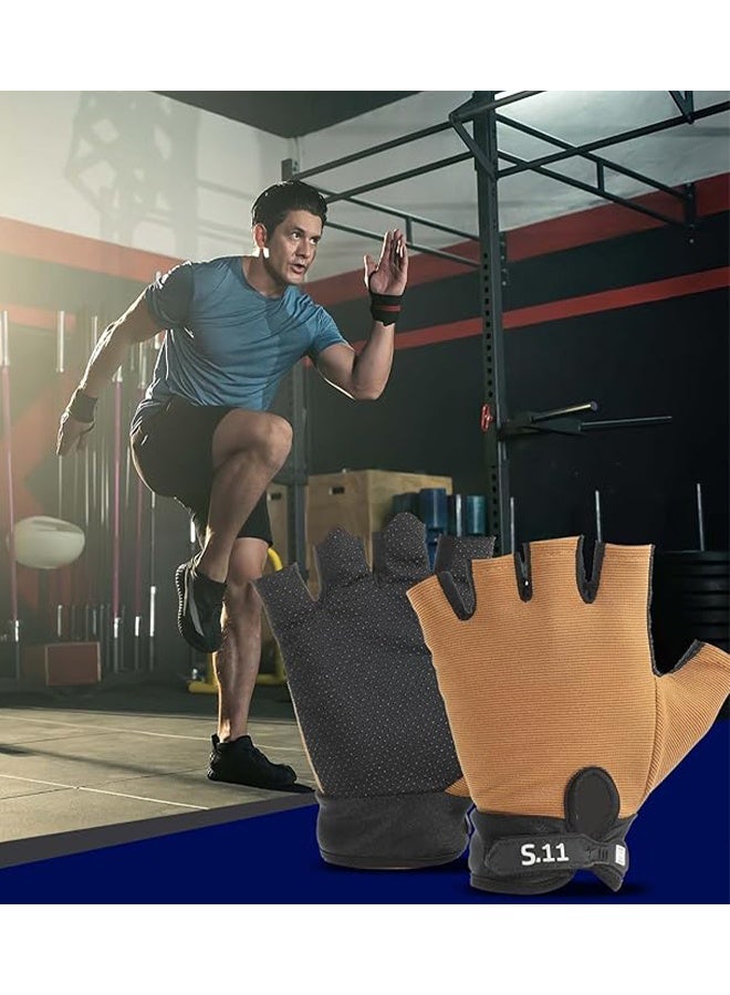 5.11 2 Pairs Workout Gloves for Men and Women, Exercise Gloves for Weight Lifting, Cycling, Gym, Training, Breathable and Snug Fit - Image 3