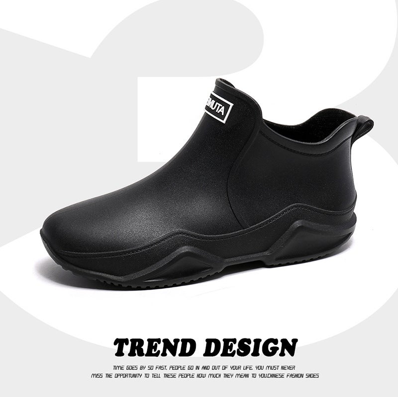 New Rider Rain Boots Men'S Short Outdoor Off-Road Fashionable Waterproof Shoes Women'S Kitchen Rubber Shoes Lightweight Overshoes - Image 1