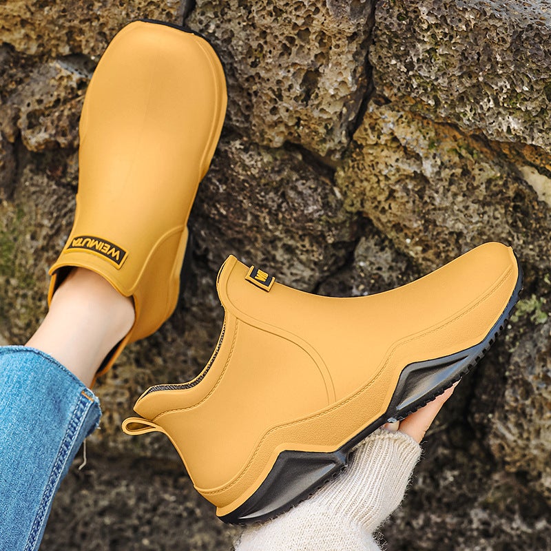 New Rider Rain Boots Men'S Short Outdoor Off-Road Fashionable Waterproof Shoes Women'S Kitchen Rubber Shoes Lightweight Overshoes - Image 3