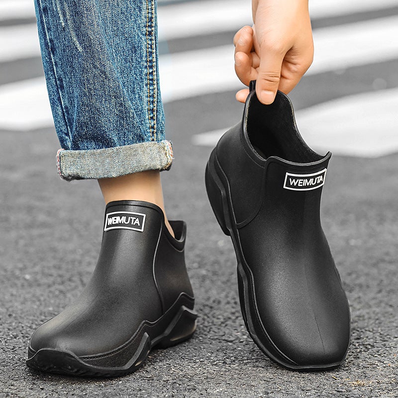 New Rider Rain Boots Men'S Short Outdoor Off-Road Fashionable Waterproof Shoes Women'S Kitchen Rubber Shoes Lightweight Overshoes - Image 5