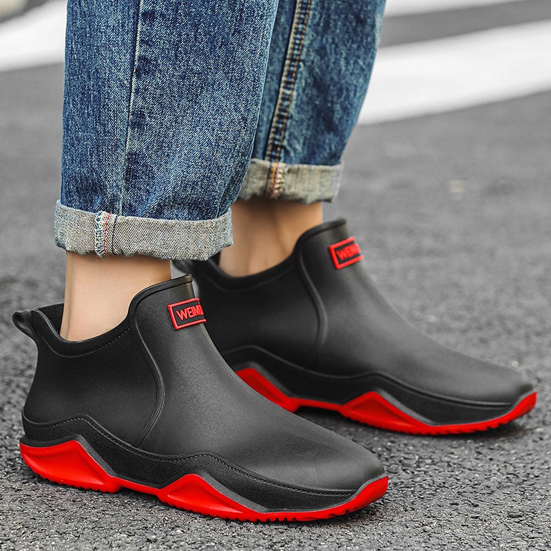 New Rider Rain Boots Men'S Short Outdoor Off-Road Fashionable Waterproof Shoes Women'S Kitchen Rubber Shoes Lightweight Overshoes - Image 2