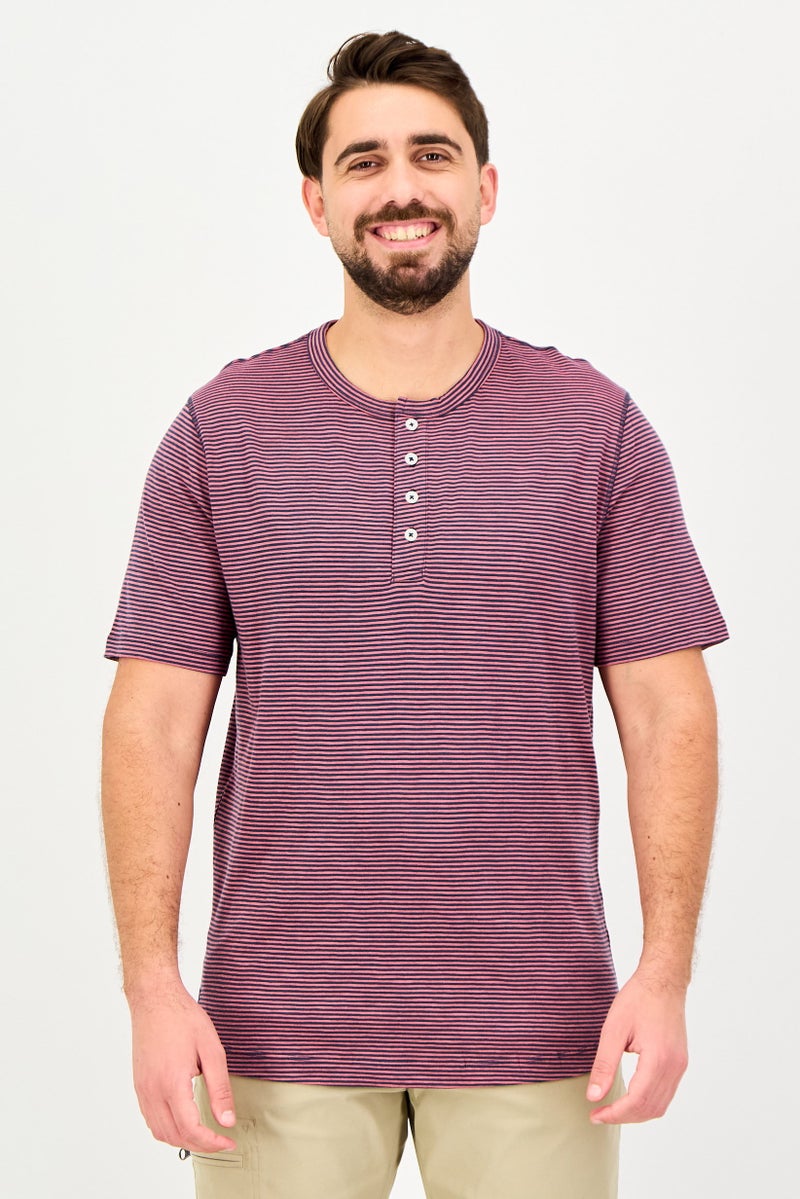 Project Essentials Men Crew Neck Short Sleeve Stripe T-Shirt, Multicolor - Image 1