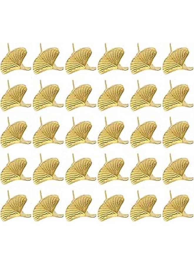 Metal Leaf Thumb Tacks 30pcs Decorative Push Pins for Cork Board Maps Photos Wall Display Office School Use - Image 1