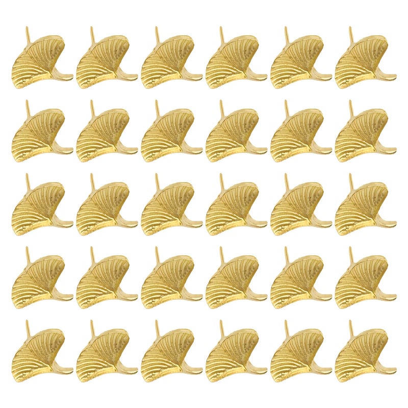 Metal Leaf Thumb Tacks 30pcs Decorative Push Pins for Cork Board Maps Photos Wall Display Office School Use - Image 2