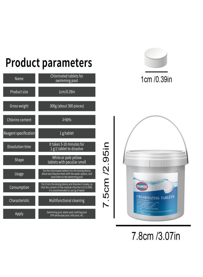 20Pcs Chlorine Tablets, Chlorinating Tablets with Chlorine Floater Dispenser, Long Lasting Chlorinating Tabs, Chlorine Tabs for for Swimming Pools Hot Tubs - Image 2