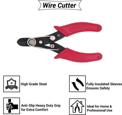 Hillgrove Hillgrove Hand Tool KitPlier Hammer Screwdriver Wire Cutter Measuring Tape 8 Tools  - Image 5