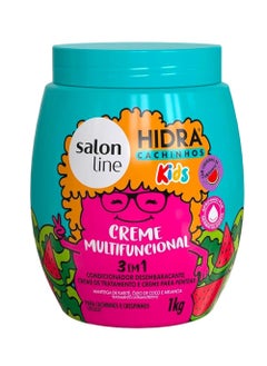 Salon Line Salon Line - Linha Hidra (Kids) - Creme Multifuncional 3 em 1 Melancia 1 Kg - (Hydra (Kids) - Watermelon 3 in 1 Multifunctional Cream Net 35.27 Oz)  - Image 1