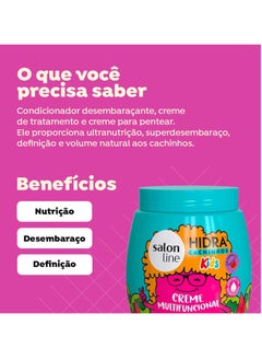 Salon Line Salon Line - Linha Hidra (Kids) - Creme Multifuncional 3 em 1 Melancia 1 Kg - (Hydra (Kids) - Watermelon 3 in 1 Multifunctional Cream Net 35.27 Oz)  - Image 2