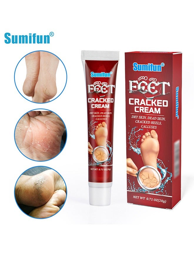 سوميفون كريم متشقق للقدم ، كريم ترطيب مضاد للتشقق للقدم واليدين ، كريم إصلاح مكثف للقدم ، مرهم شفاء البشرة للكعب المتشقق والقدمين الجافة 20 جرام - Image 3