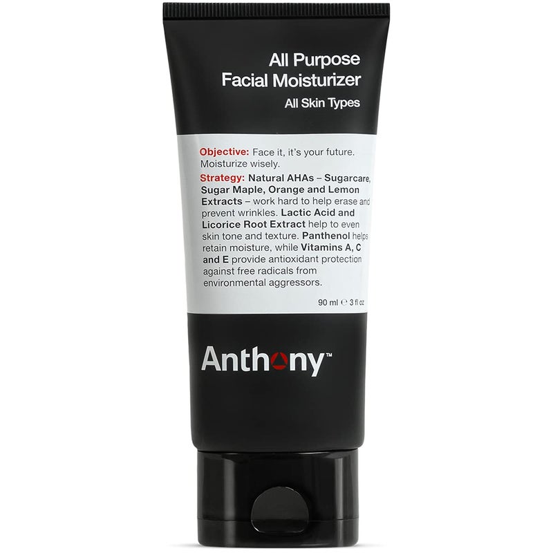 Anthony All-Purpose Facial Moisturizer â€“ Menâ€™s Hydrating Lotion for Dry Skin â€“ Lightweight, Non-Comedogenic, Anti-Aging Formula â€“ 3 Fl Oz - Image 1