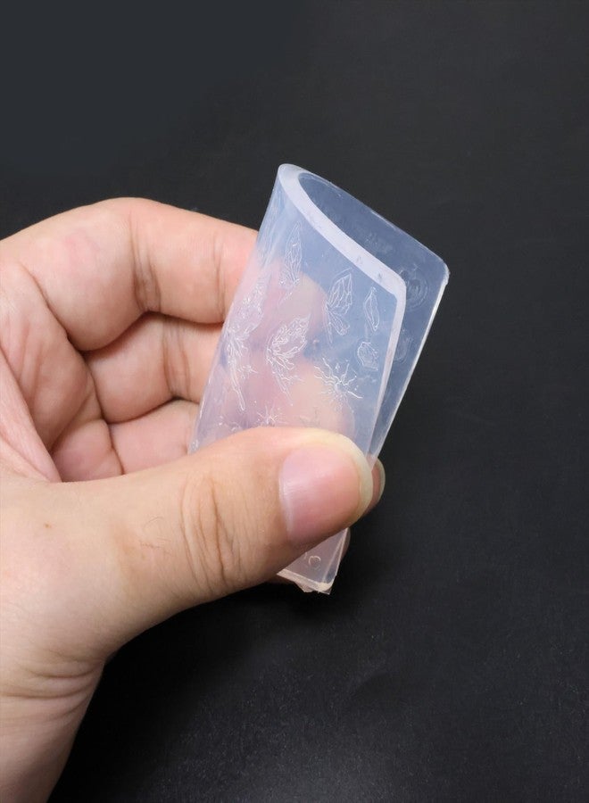 yueton 2Pack Flower Butterfly Nail Art Silicone Molds Cute Cartoon Nail Sticker Molds Decor Tool - Image 3