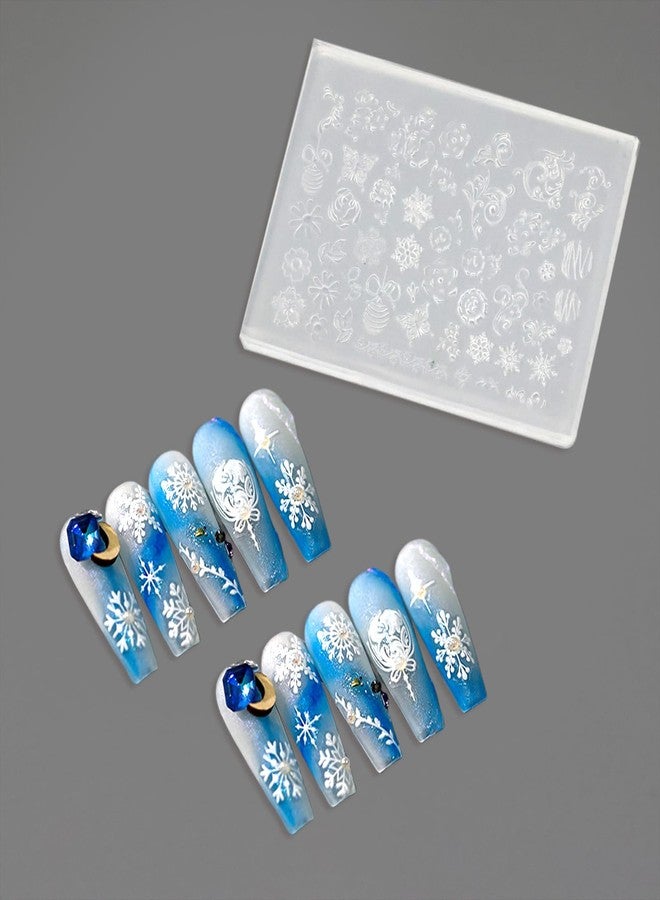 yueton 2Pack Flower Butterfly Nail Art Silicone Molds Cute Cartoon Nail Sticker Molds Decor Tool - Image 5