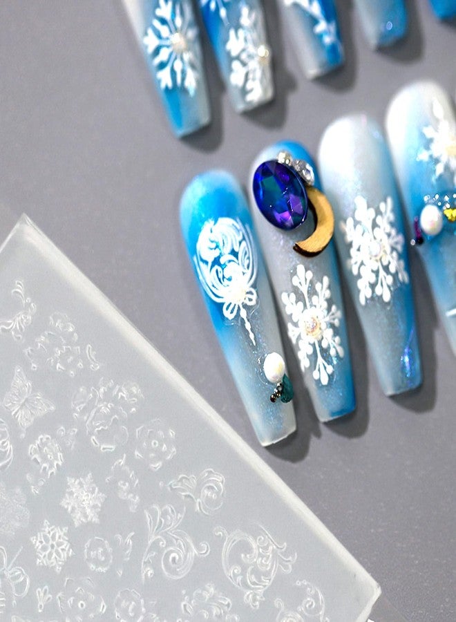 yueton 2Pack Flower Butterfly Nail Art Silicone Molds Cute Cartoon Nail Sticker Molds Decor Tool - Image 4