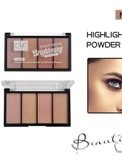 Mn MENOW New Smoothing and Brightening Highlighter Palette 4 Colour Set  - Image 3