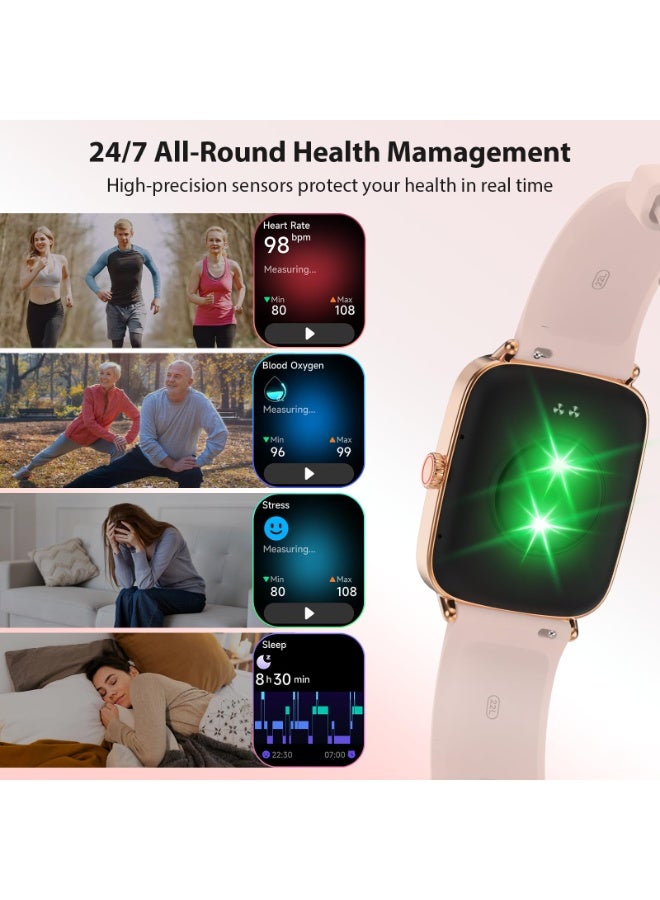 إبسون ساعة ذكية عالية الدقة 1.85 بوصة للنساء والرجال (استقبال/إجراء المكالمات)، ساعة رياضية بأكثر من 100 وضع رياضي مع مراقب معدل ضربات القلب/النوم/تشبع الأكسجين، مقاومة للماء وفق معيار IP68 - Image 5