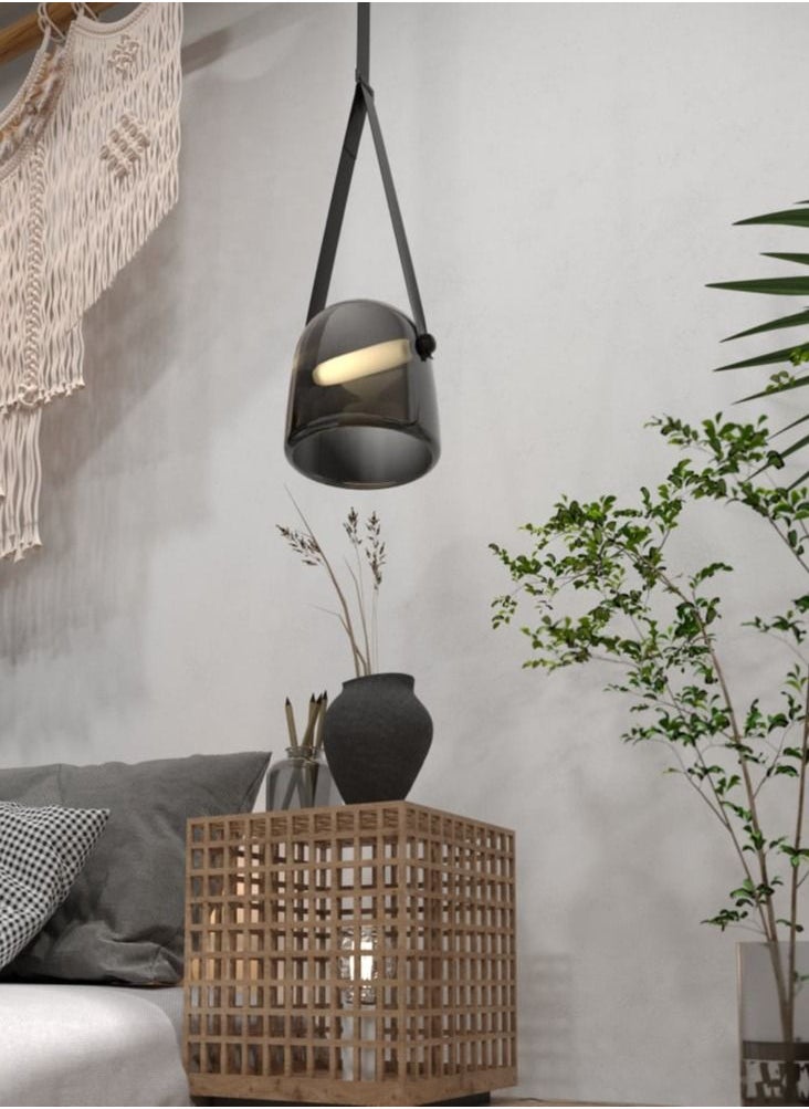 UCANDLE Single elegant hanging chandelier with black belt 
