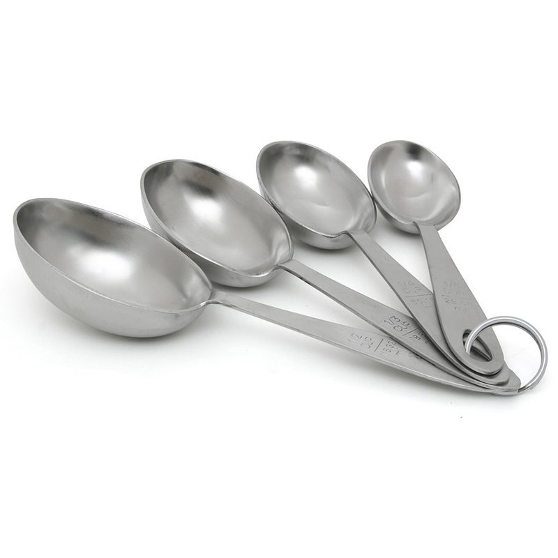 Lindys MPC4 4Piece Stainless Steel Measuring Scoop SetSilver 9 inches long