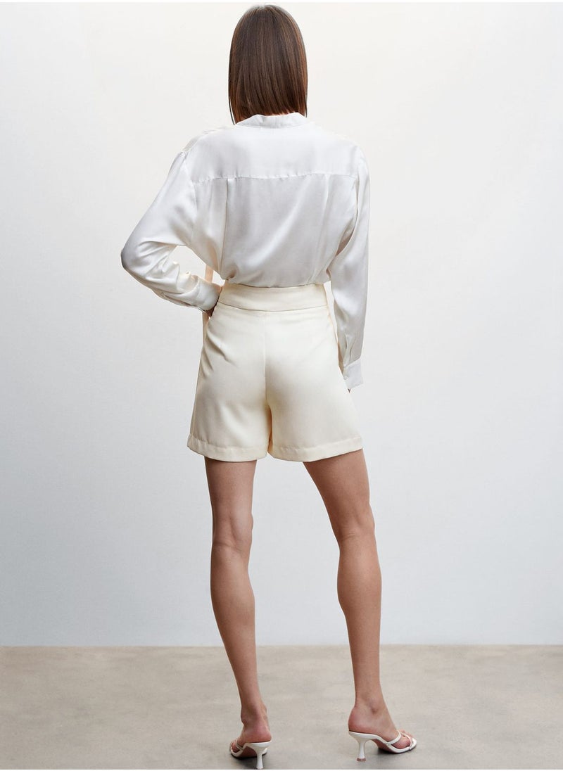 MANGO - High Waist Mini Shorts - Image 1