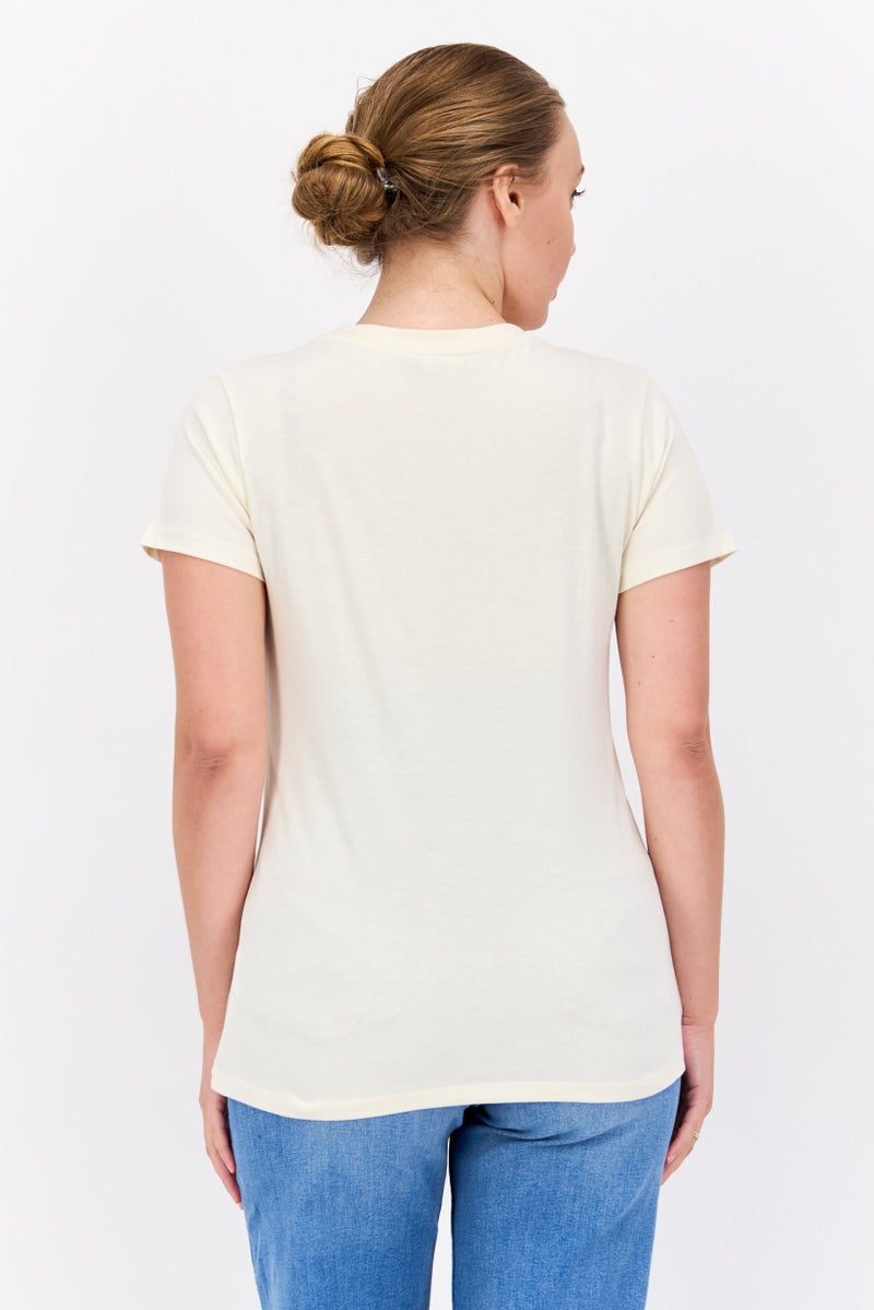 Kung Fu Panda Women Round Neck Short Sleeves Graphic Print T-Shirt, Off White - Image 4