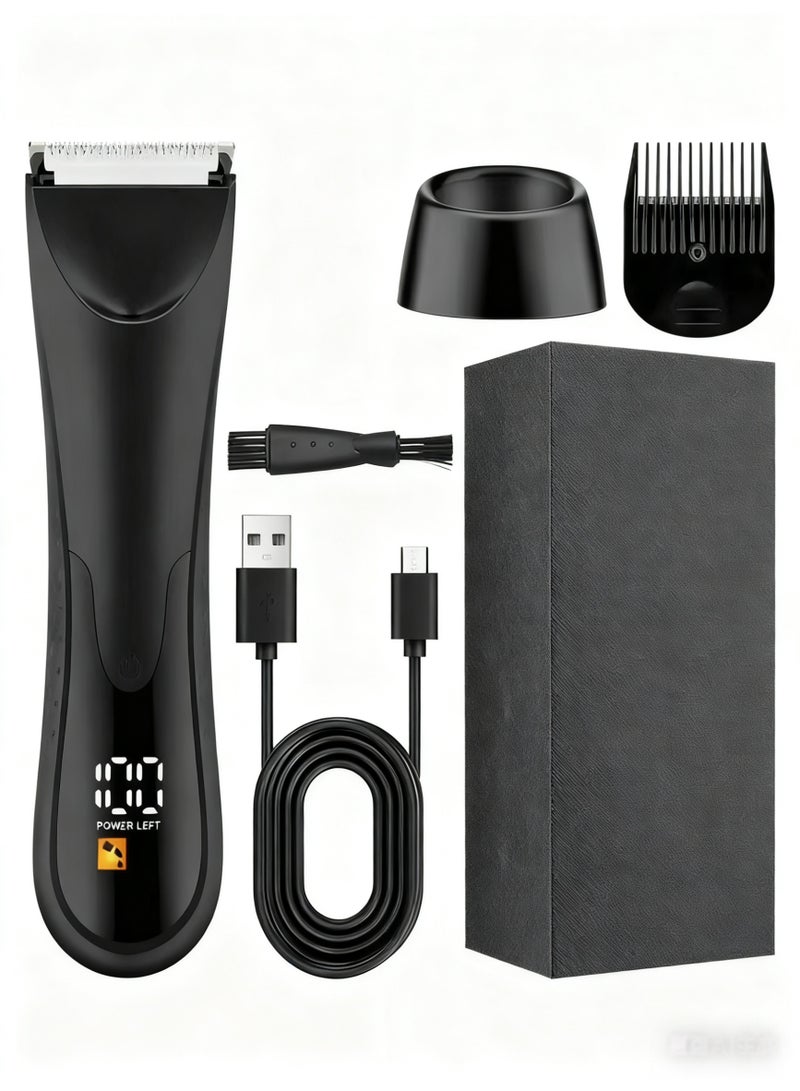 مقطع شعر الجسم المهني للرجال - مقطع شعر لاسلكي مقاوم للماء مع شاشة LED. شفرة السيراميك + الفولاذ المقاوم للصدأ ، شحن سريع USB لرعاية الرجال - Image 1