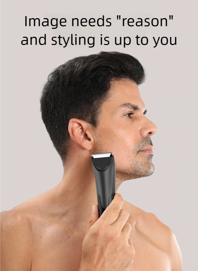 مقطع شعر الجسم المهني للرجال - مقطع شعر لاسلكي مقاوم للماء مع شاشة LED. شفرة السيراميك + الفولاذ المقاوم للصدأ ، شحن سريع USB لرعاية الرجال - Image 4