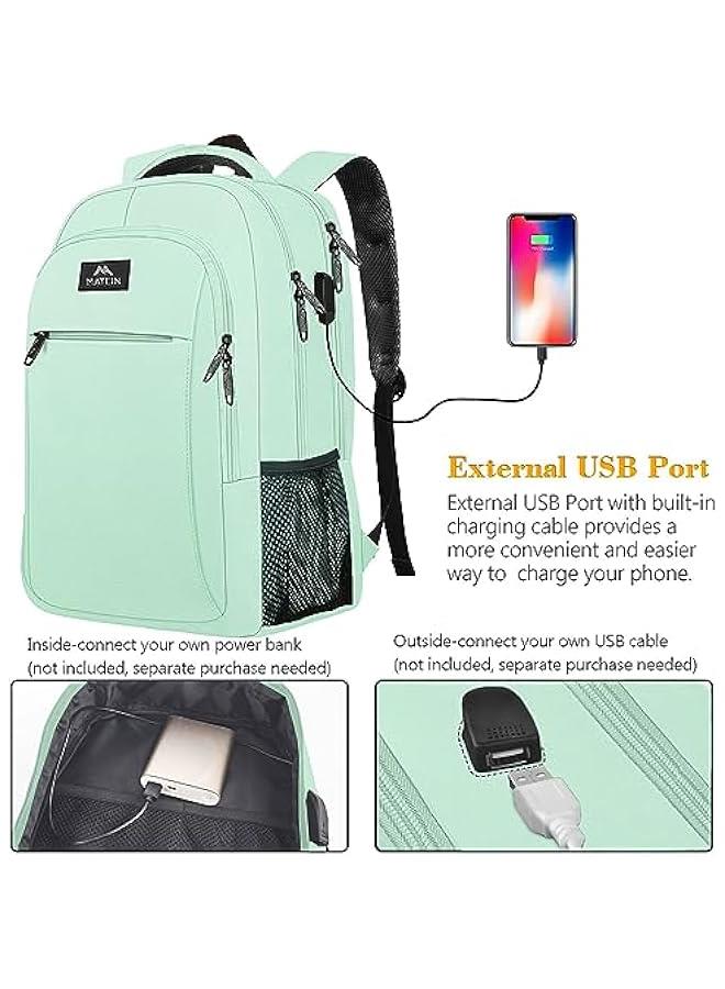 Arabest Slim and Lightweight 15.6-Inch Laptop Backpack for Women with USB Charging Port - Image 5
