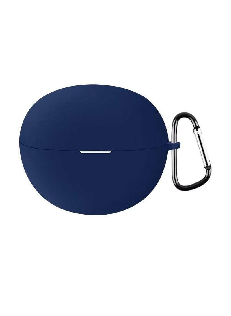 جراب حماية متوافق مع سماعات ريلمي بودز تى 101 ، غطاء ناعم ورفيع للغاية ومضاد للسقوط ومضاد للصدمات من السيليكون ازرق