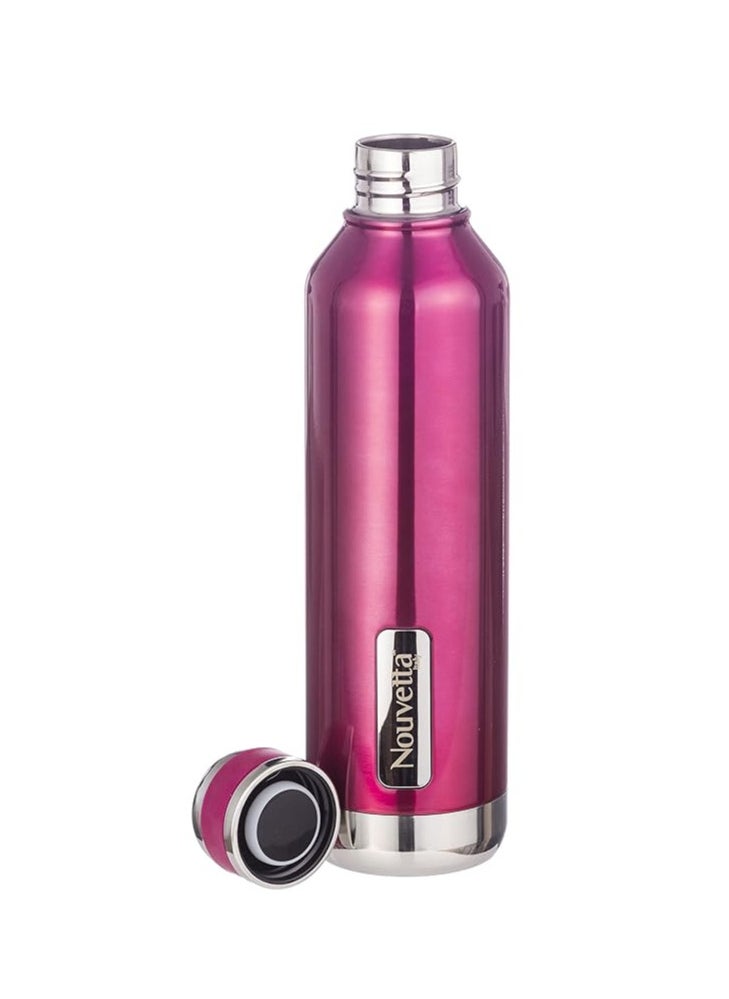 Atlasware Nouvetta Elite Double Wall Stainless Steel Flask Bottle | Day Long Hot and Cold |Easy to Carry | Leak Proof | Tea | Coffee | Home| Office| Gym | Hiking | Trekking | Travel Bottle | 750 ml- Red  - Image 2