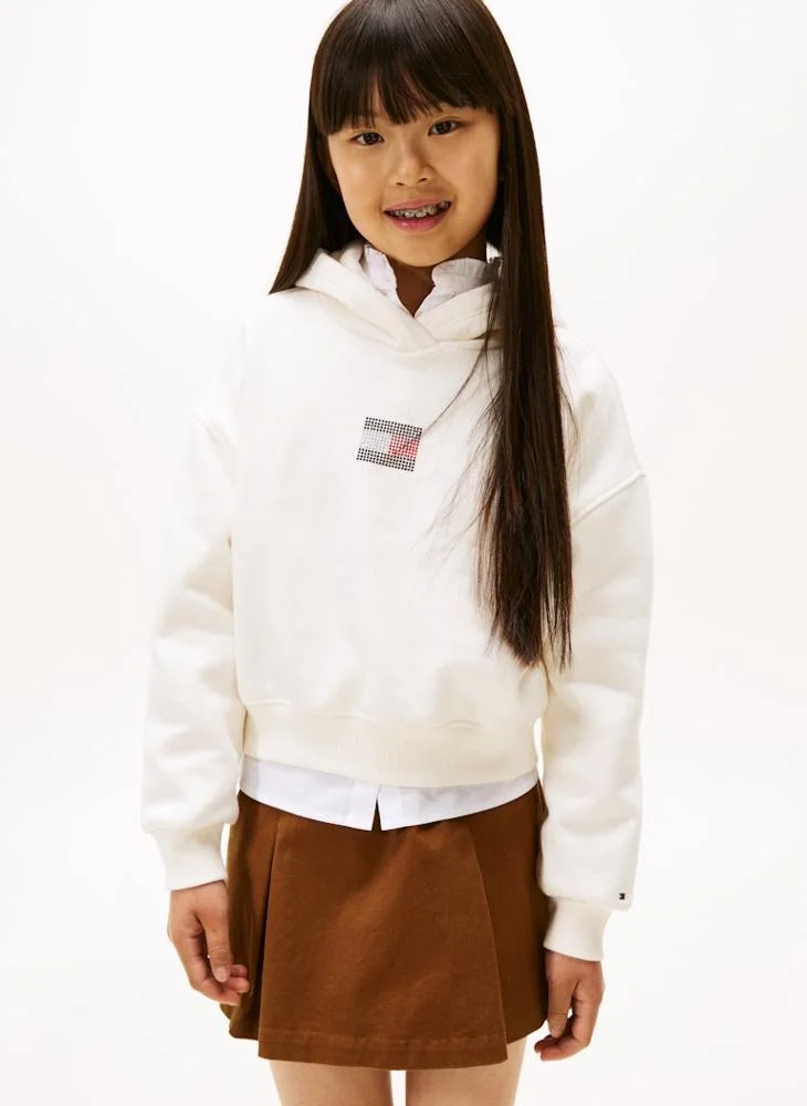 تومي هيلفيغر هودي علم بحجر الراين للأطفال