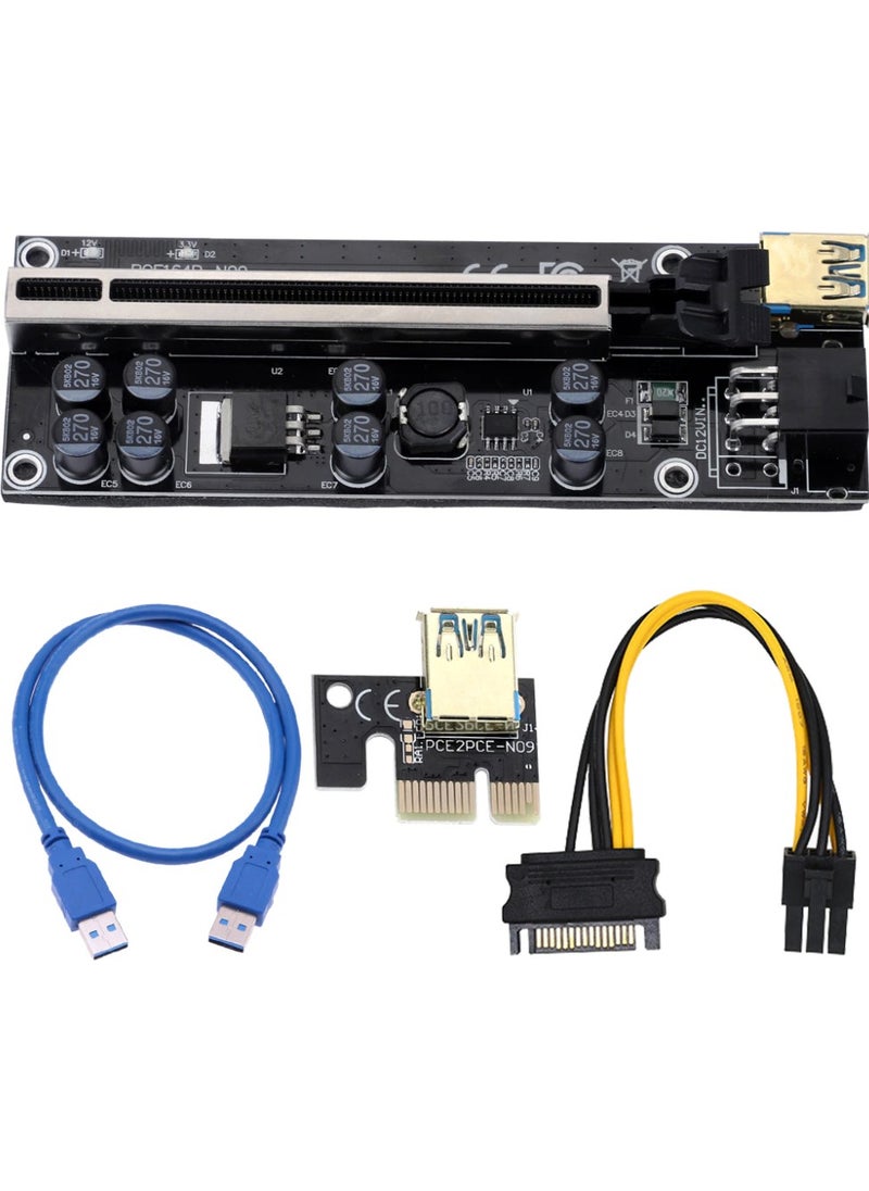 Zauss V009C-PLUS Riser 1X-16X Riser Extender Mining Rig PCI-E