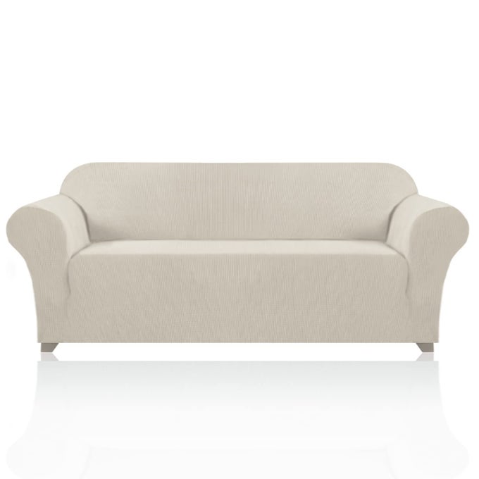 STRETCH SOFA COVER SLIPCOVER COUCH COVERS FOR 3 CUSHION COUCH FURNITURE PROTECTOR SOFA COVERS WITH NON SLIP ELASTIC BOTTOM DOGS PET FRIENDLY FITTED SOFA ISLAND FOSSI