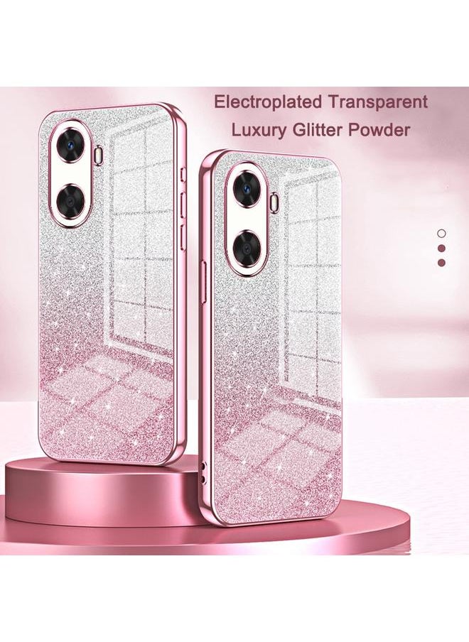 جرين تايجر جراب لهاتف Huawei Enjoy 20 / nova Y60، جراب هاتف مطلي بالكهرباء بلون مسحوق لامع متدرج  - Image 2