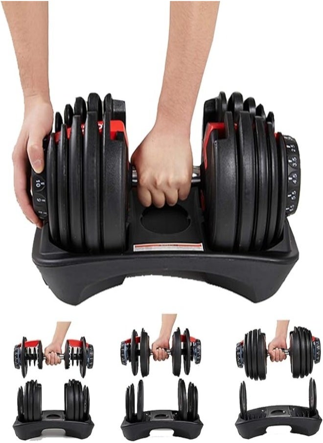 Fitness World - Smart Adjustable Dumbbell Selective Dumbbells with Fast Automatic Adjustment Physical Exercise, Home Training, Arm Muscle Fitness, Strength Training, 1x 24KG - Image 1