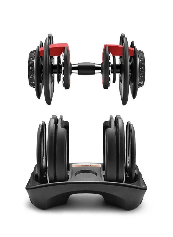 Fitness World - Smart Adjustable Dumbbell Selective Dumbbells with Fast Automatic Adjustment Physical Exercise, Home Training, Arm Muscle Fitness, Strength Training, 1x 24KG - Image 1