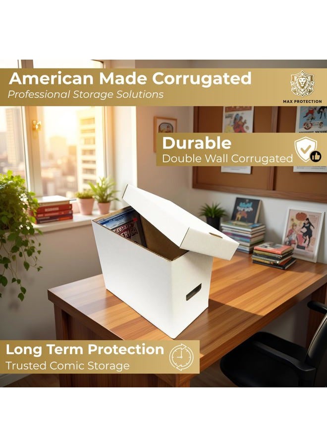 Max Protection (2) Graded Comic Storage Boxes - Holds 35-40 Graded Comic Books - WHITE by Pro - Image 4