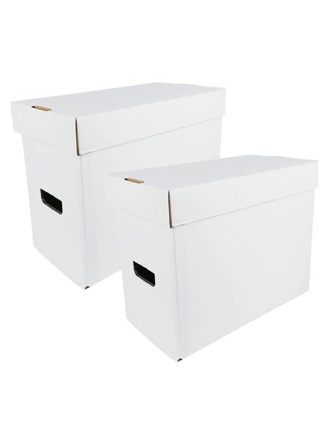 Max Protection (2) Graded Comic Storage Boxes - Holds 35-40 Graded Comic Books - WHITE by Pro - Image 1