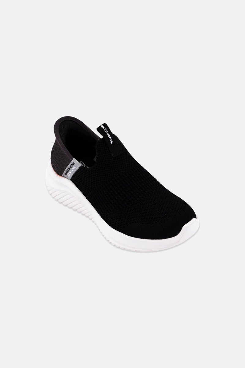 SKECHERS أحذية مشي للأطفال الأولاد بتصميم فائق المرونة، سوداء - Image 1