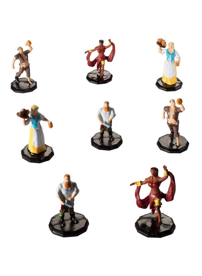 Monster Protectors Monster Townsfolk Mini Fantasy Figures - 8pc Hand-Painted Pub Workers Non Player Character NPC Miniatures- 1" Hex-Sized Compatible w DND Dungeons Dragons Pathfinder RPG Tabletop Games  - Image 1