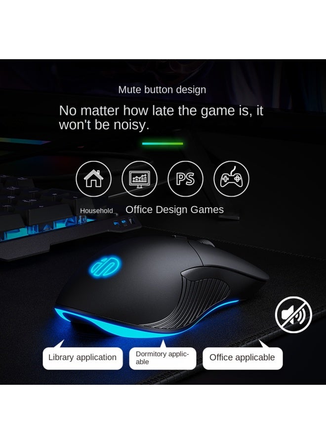 إنفيك Inphic B1 ماوس سلكي للألعاب الإلكترونية، المكتب التجاري، الاستخدام المنزلي، صامت مع ضوء للكمبيوتر المحمول وسطح المكتب - Image 4