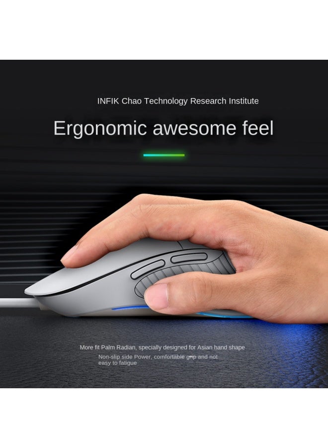 إنفيك Inphic B1 ماوس سلكي للألعاب الإلكترونية، المكتب التجاري، الاستخدام المنزلي، صامت مع ضوء للكمبيوتر المحمول وسطح المكتب - Image 2