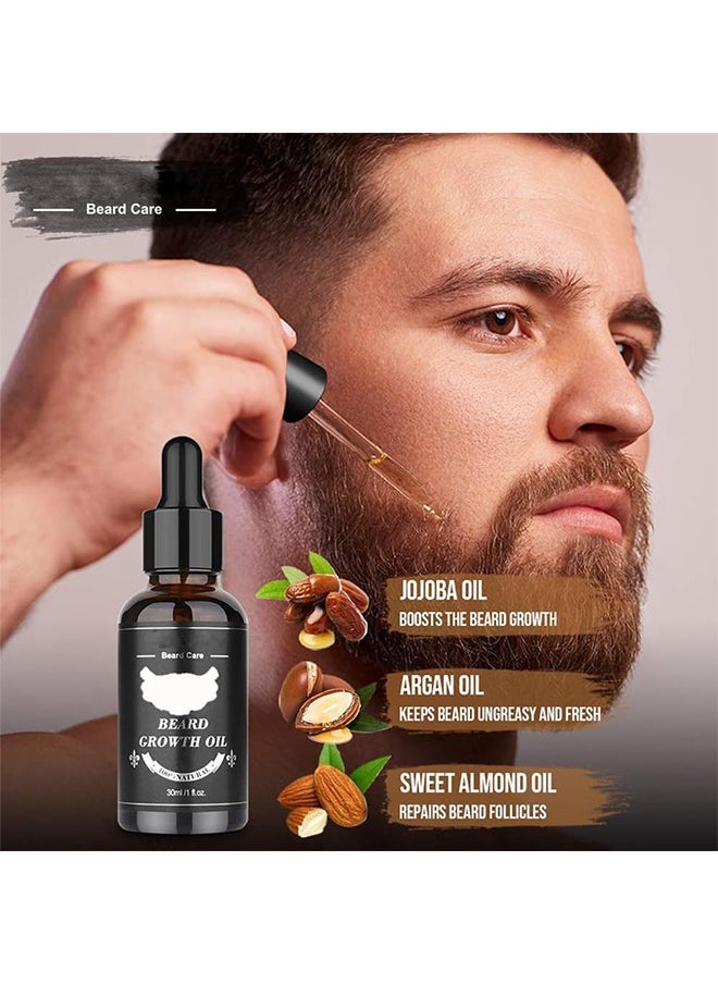 DMG TECH Beard Growth Kit Beard Roller Kit Natural Beard Growth Oil for Patchy Beard  - Image 3