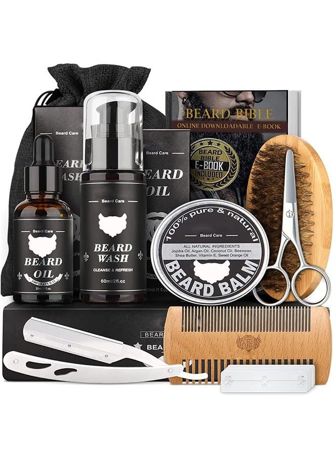 DMG TECH Beard Growth Kit Beard Roller Kit Natural Beard Growth Oil for Patchy Beard  - Image 1