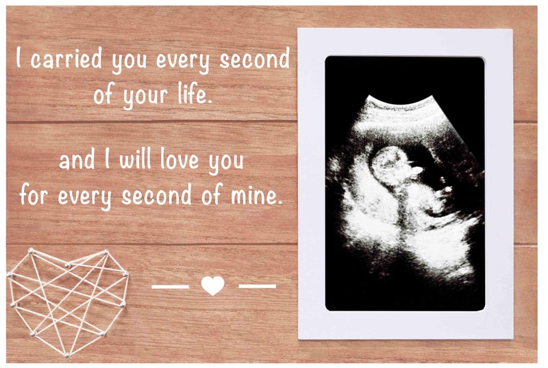 NZY Goodness Miscarriage GiftBaby Loss Remembrance GiftsI Carried You Every Second of Your LifeIn Memory of Pregnancy LossSonogram Memorial PresentSympathy Picture Frame Photo Frame Presnts