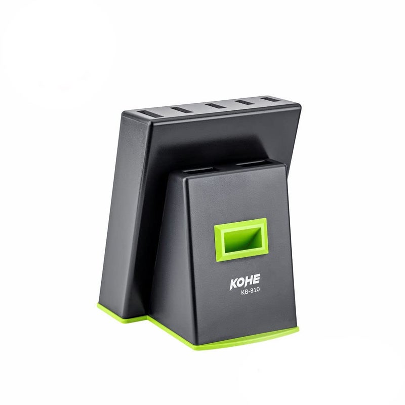 KOHE 8 PCS Stainless Steel Kitchen Knife Set with Block Knife Holder for Kitchen 5 Knives 2 Peelers and 1 ScissorsKB811B - Image 5