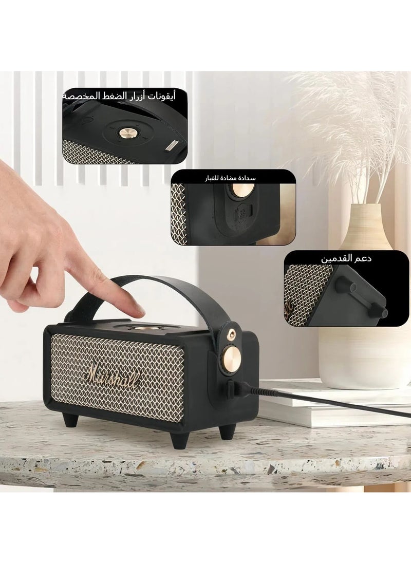 General - Silicone case for Marshall Emberton II Bluetooth speaker, protective skin with handle strap and shoulder strap, travel carrying case replacement - Image 1